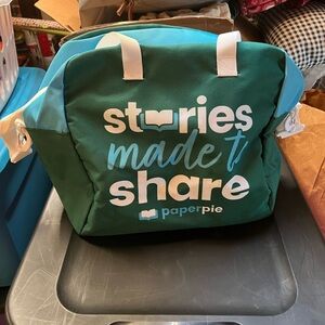 Green and Blue PaperPie Tote/Overnight Bag